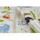 BAMBINO 50230 plovimo kilimas Zoologijos sodas, gatvės vaikams neslystantis - smėlio spalvos / žalias
