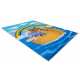 BAMBINO 2685 washing carpet Animals, Boat for children anti-slip - blue / brown 