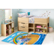 BAMBINO 2685 washing carpet Animals, Boat for children anti-slip - blue / brown 