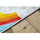 BAMBINO 2685 washing carpet Animals, Boat for children anti-slip - blue / brown 