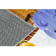 BAMBINO 2685 washing carpet Animals, Boat for children anti-slip - blue / brown 