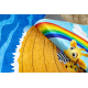 Tapis lavable BAMBINO 2685 Animaux, Bateau pour les enfants antidérapant - bleu / marron