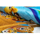 BAMBINO 2685 tapijt wasbaar Dieren, Boot voor kinderen antislip - blauw / bruin