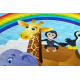BAMBINO 2685 washing carpet Animals, Boat for children anti-slip - blue / brown 