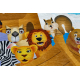 BAMBINO 2685 washing carpet Animals, Boat for children anti-slip - blue / brown 