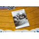 Tapis lavable BAMBINO 2685 Animaux, Bateau pour les enfants antidérapant - bleu / marron