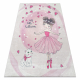 BAMBINO 2161washing carpet Ballerina, kitty for children anti-slip - pink