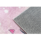 BAMBINO 2161Waschteppich Ballerina, Kätzchen für Kinder Anti-Rutsch - rosa