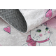 BAMBINO 2161Waschteppich Ballerina, Kätzchen für Kinder Anti-Rutsch - rosa