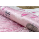 BAMBINO 2161washing carpet Ballerina, kitty for children anti-slip - pink