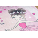 BAMBINO 2161Waschteppich Ballerina, Kätzchen für Kinder Anti-Rutsch - rosa