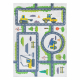 Tappeto lavabile BAMBINO 2338 Escavatore, strade per bambini antiscivolo - bianca / verde