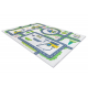 BAMBINO 2338 washing carpet Excavator, streets for children anti-slip - white / green