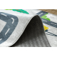 BAMBINO 2338 washing carpet Excavator, streets for children anti-slip - white / green