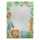BAMBINO 54090 washing carpet Animals, Africa for children anti-slip - white / green