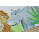 BAMBINO 54090 Waschteppich Tiere, Afrika für Kinder Anti-Rutsch - weiß / grün