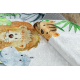 BAMBINO 54090 umývací koberec Zvieratá, Afrika pre deti protišmykový - biely / zelená