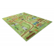 Alfombra lavable BAMBINO 50200 Aldea, calles para niños antideslizante - verde / marrón