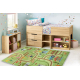 BAMBINO 50200 washing carpet Village, streets for children anti-slip - green / brown 