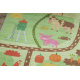 Alfombra lavable BAMBINO 50200 Aldea, calles para niños antideslizante - verde / marrón