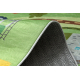Alfombra lavable BAMBINO 50200 Aldea, calles para niños antideslizante - verde / marrón