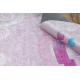 BAMBINO 2533 Waschteppich Einhorn, Regenbogen für Kinder Anti-Rutsch - rosa