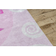 BAMBINO 2533 Waschteppich Einhorn, Regenbogen für Kinder Anti-Rutsch - rosa