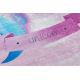 BAMBINO 2533 Waschteppich Einhorn, Regenbogen für Kinder Anti-Rutsch - rosa