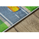 BAMBINO 2624 washing carpet City, streets for children anti-slip - green / grey 