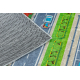 BAMBINO 2624 washing carpet City, streets for children anti-slip - green / grey 