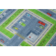 BAMBINO 2624 washing carpet City, streets for children anti-slip - green / grey 