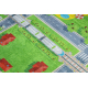 BAMBINO 2624 washing carpet City, streets for children anti-slip - green / grey 
