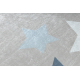 BAMBINO 48130 washing carpet Stars for children anti-slip - beige / grey 
