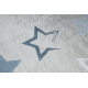 BAMBINO 48130 tæppe skal vaskes Stjerner for børn skridsikker - beige / grå