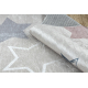 BAMBINO 48130 washing carpet Stars for children anti-slip - beige / grey 