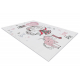 BAMBINO 2644 Waschteppich Mädchen, Einhorn für Kinder Anti-Rutsch - weiß / rosa