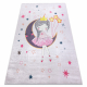 BAMBINO 48060 Waschteppich Prinzessin, Sterne für Kinder Anti-Rutsch - rosa