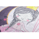 BAMBINO 48060 Waschteppich Prinzessin, Sterne für Kinder Anti-Rutsch - rosa