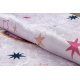 BAMBINO 48060 Waschteppich Prinzessin, Sterne für Kinder Anti-Rutsch - rosa
