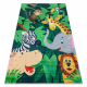 BAMBINO 2705 washing carpet Animals, Africa for children anti-slip - green / brown 