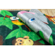 Alfombra lavable BAMBINO 2705 Animales, África para niños antideslizante - verde / marrón