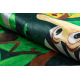 BAMBINO 2705 washing carpet Animals, Africa for children anti-slip - green / brown 