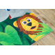 Alfombra lavable BAMBINO 2705 Animales, África para niños antideslizante - verde / marrón