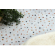 BAMBINO 47890 plovimo kilimas Taškai vienaragis vaikams neslystantis - baltas / rudas