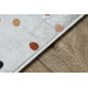 Tapis lavable BAMBINO 47890 Points pour les enfants antidérapant - blanc / marron