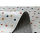 BAMBINO 47890 washing carpet Dots for children anti-slip - white / brown