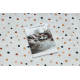 BAMBINO 47890 plovimo kilimas Taškai vienaragis vaikams neslystantis - baltas / rudas