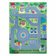 BAMBINO 9028 washing carpet City, streets for children anti-slip - green / grey 