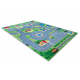 BAMBINO 9028 washing carpet City, streets for children anti-slip - green / grey 