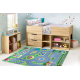 BAMBINO 9028 Waschteppich Stadt, Straßen für Kinder Anti-Rutsch - grün / grau 